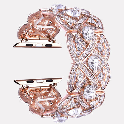 Diamond Metal Strap for Iwatch Series 8 7 6 SE 5 4 3 Bling Watch Band for Apple Watch Ultra 38mm 45mm 49mm Fashion Strap
