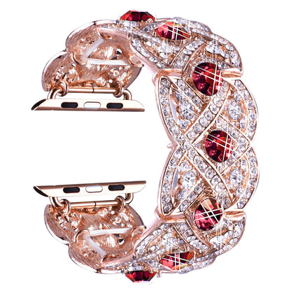 Diamond Metal Strap for Iwatch Series 8 7 6 SE 5 4 3 Bling Watch Band for Apple Watch Ultra 38mm 45mm 49mm Fashion Strap
