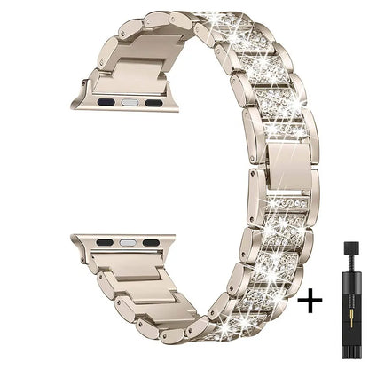 Bracelet Chain Strap for  Apple Watch Series 8 7 6 5 4 SE Stainless Steel Strap for Apple Watch Band 40mm 41mm 44mm 45mm
