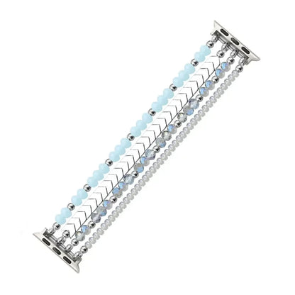 Women Straps for Iwatch Series 7 6 SE 5 4 41 45mm Jewelry Crystal Agate Wristband for Apple Watch Ultra 49 44 40mm Band