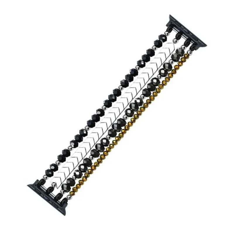 Women Straps for Iwatch Series 7 6 SE 5 4 41 45mm Jewelry Crystal Agate Wristband for Apple Watch Ultra 49 44 40mm Band