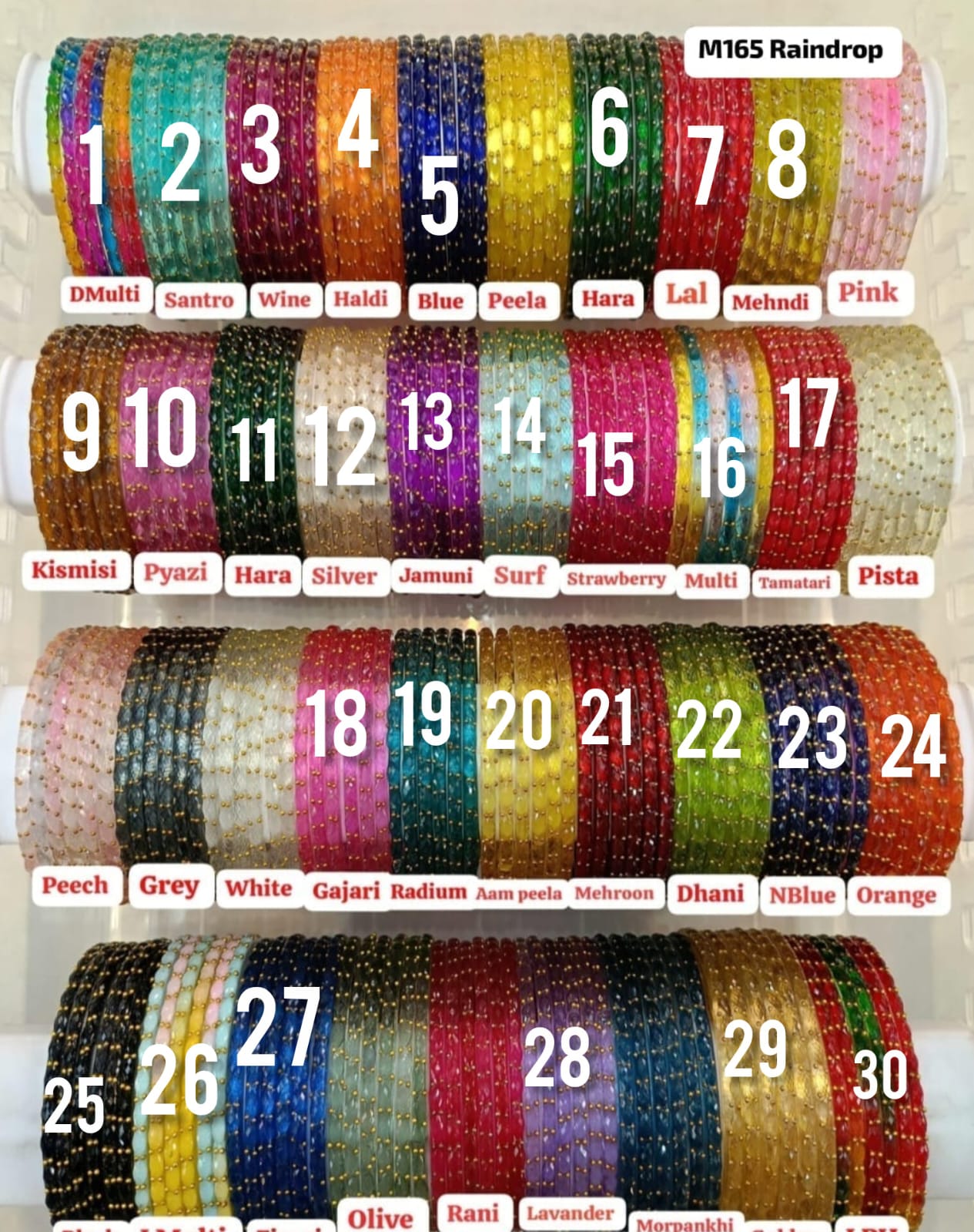 AUR 500 - Non Premium Raindrop Bangles