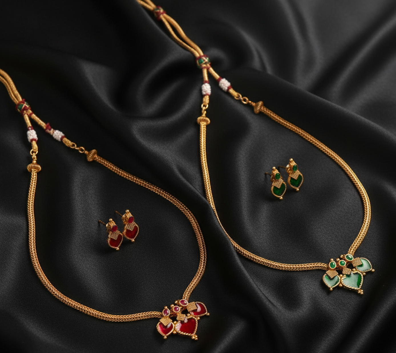 AUR037-Single Pendant Necklace and Earring