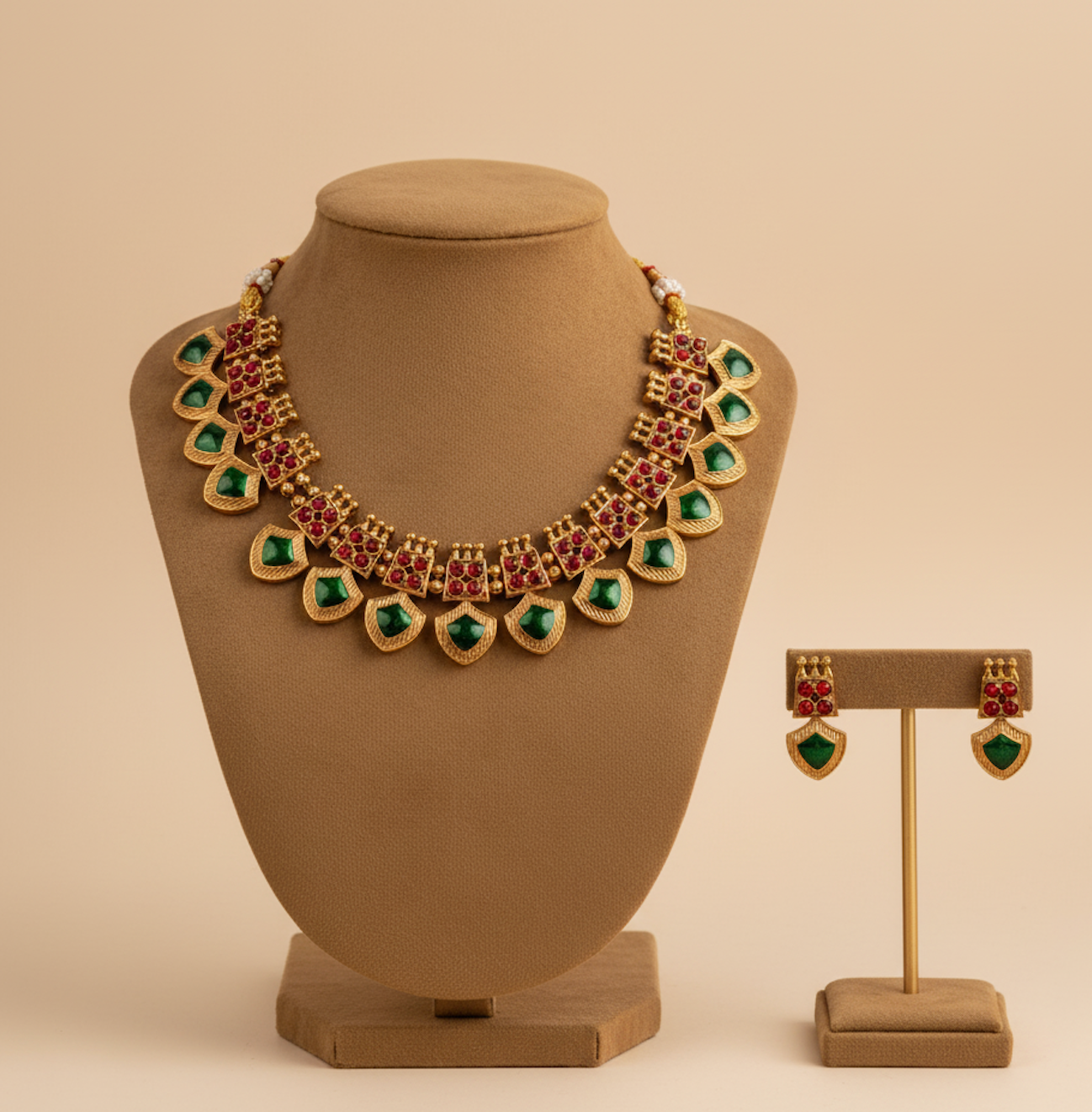 AUR038-Traditional Necklace and Earring
