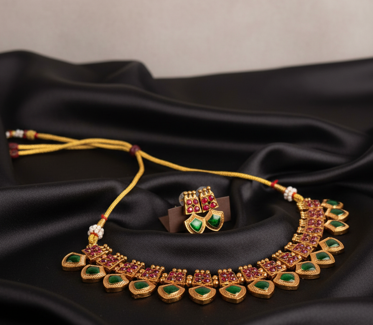 AUR038-Traditional Necklace and Earring