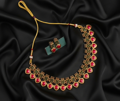 AUR038-Traditional Necklace and Earring