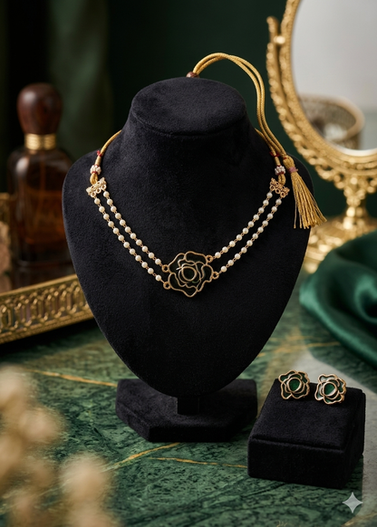 AUR286-    Necklace and Earrings Set