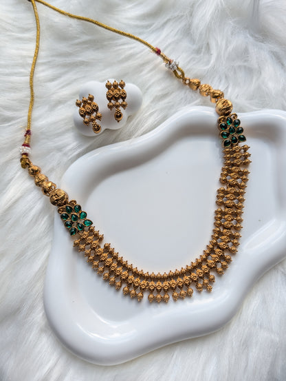AUR084- Traditional  Necklace and Earring