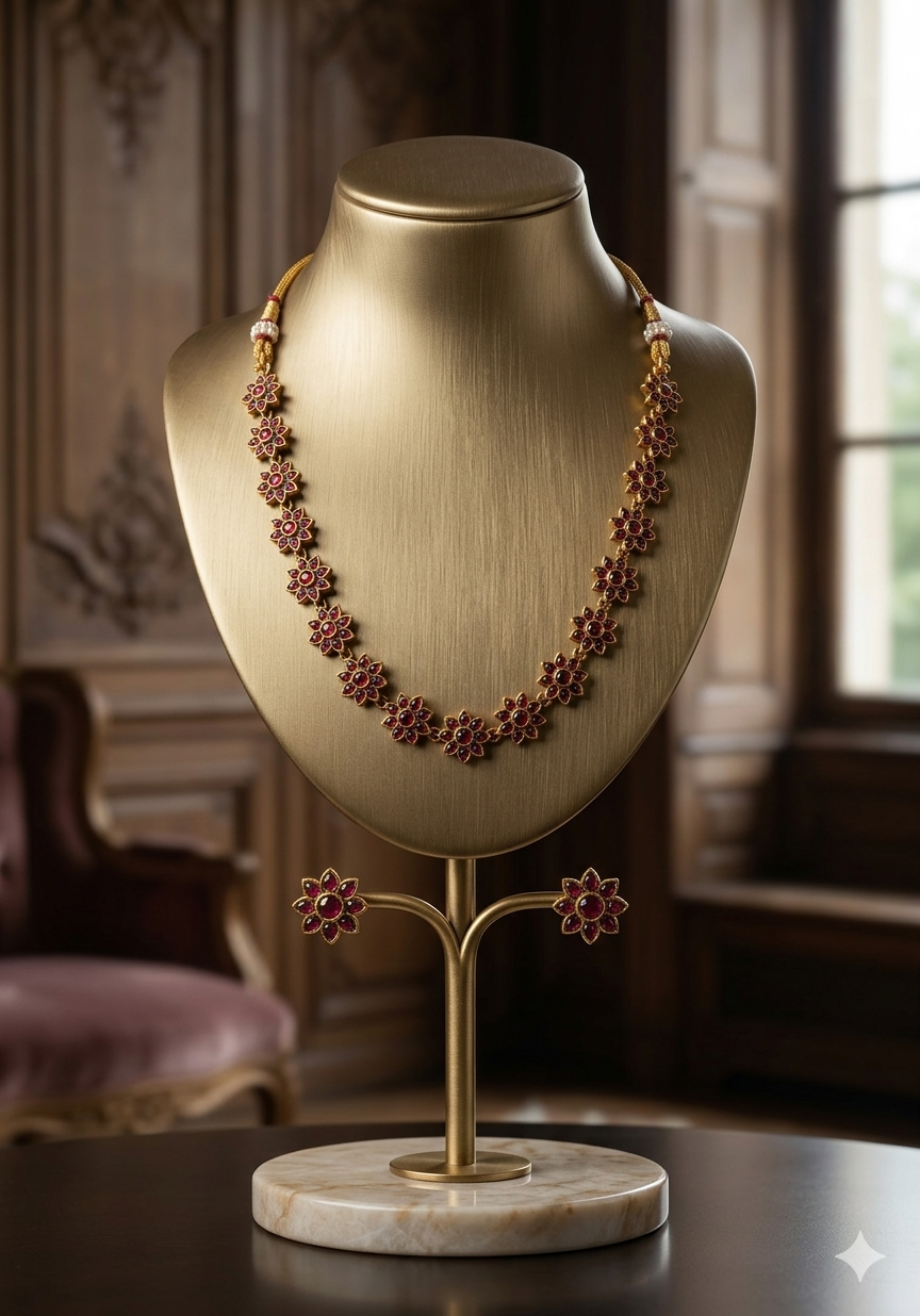 AUR284-   Necklace and Earrings Set