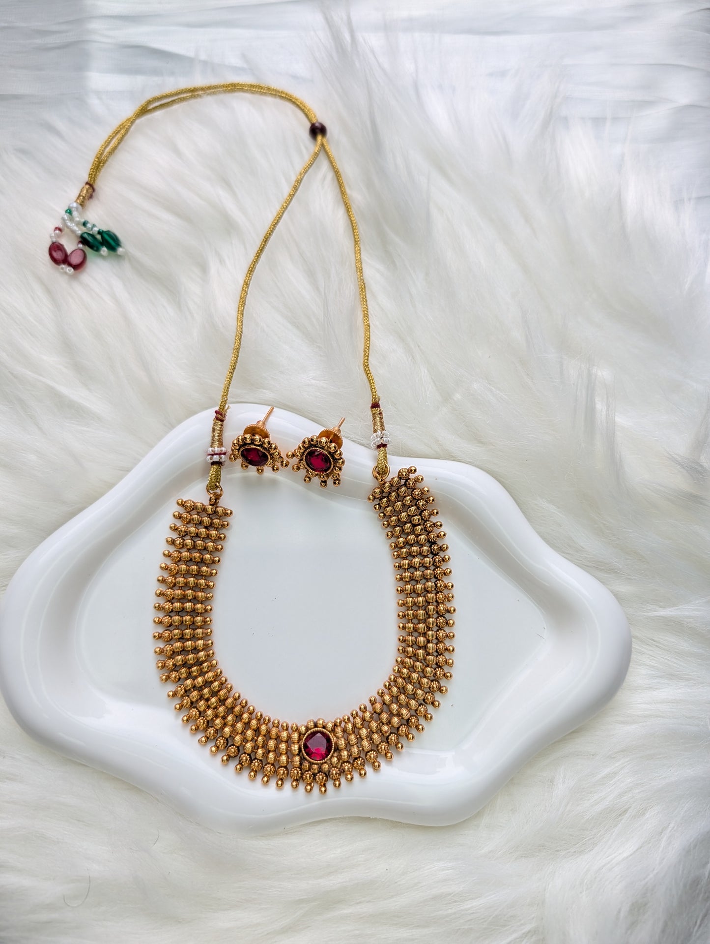 AUR078- Traditional Necklace and Earring