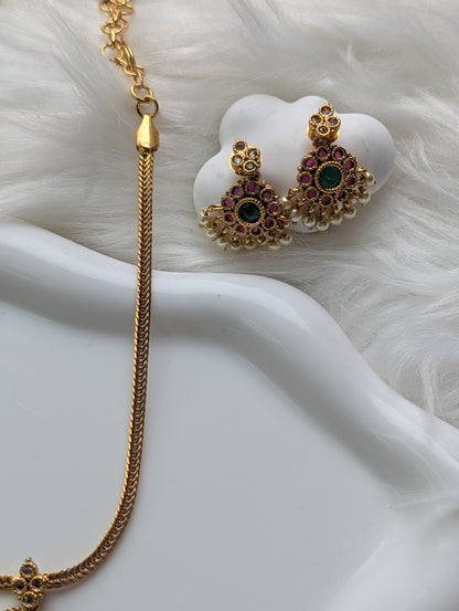 AUR220-  Necklace and Earrings