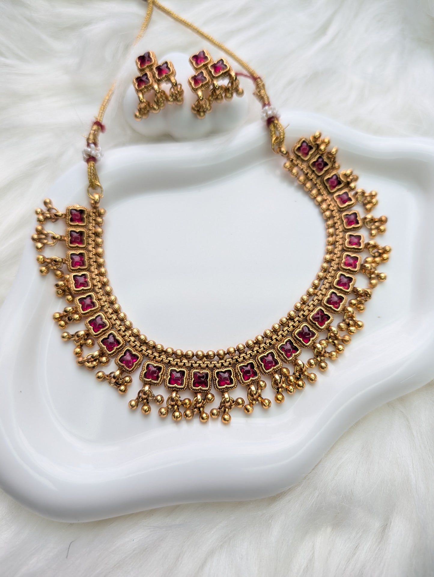 AUR085- Traditional  Necklace and Earring