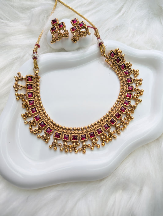 AUR085- Traditional  Necklace and Earring