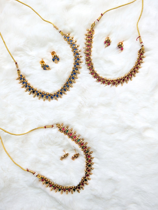 AUR095- Traditional  Necklace and Earring