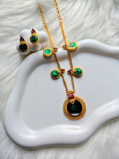 AUR083 - Traditional Simple Necklace and Earring