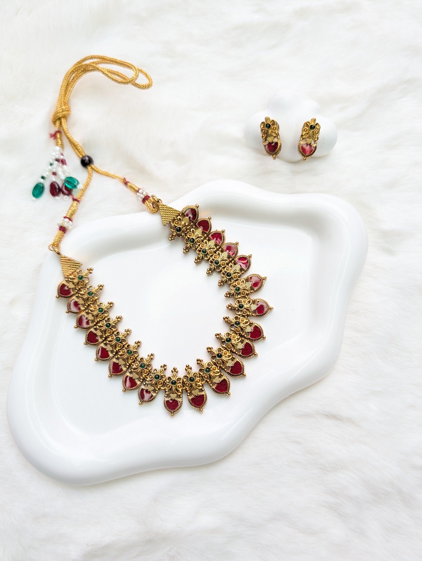 AUR071- Traditional Necklace and Earring
