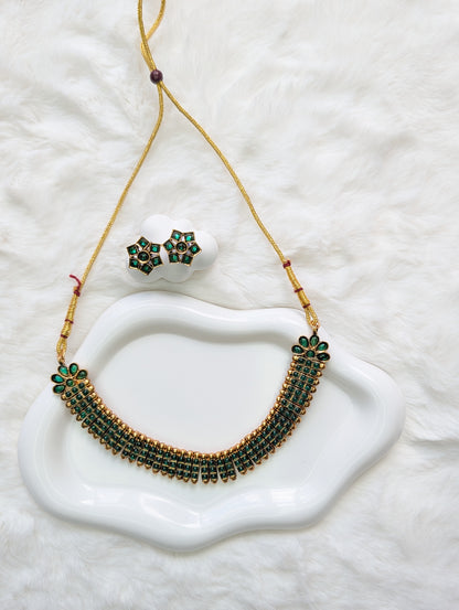 AUR092- Traditional  Necklace and Earring