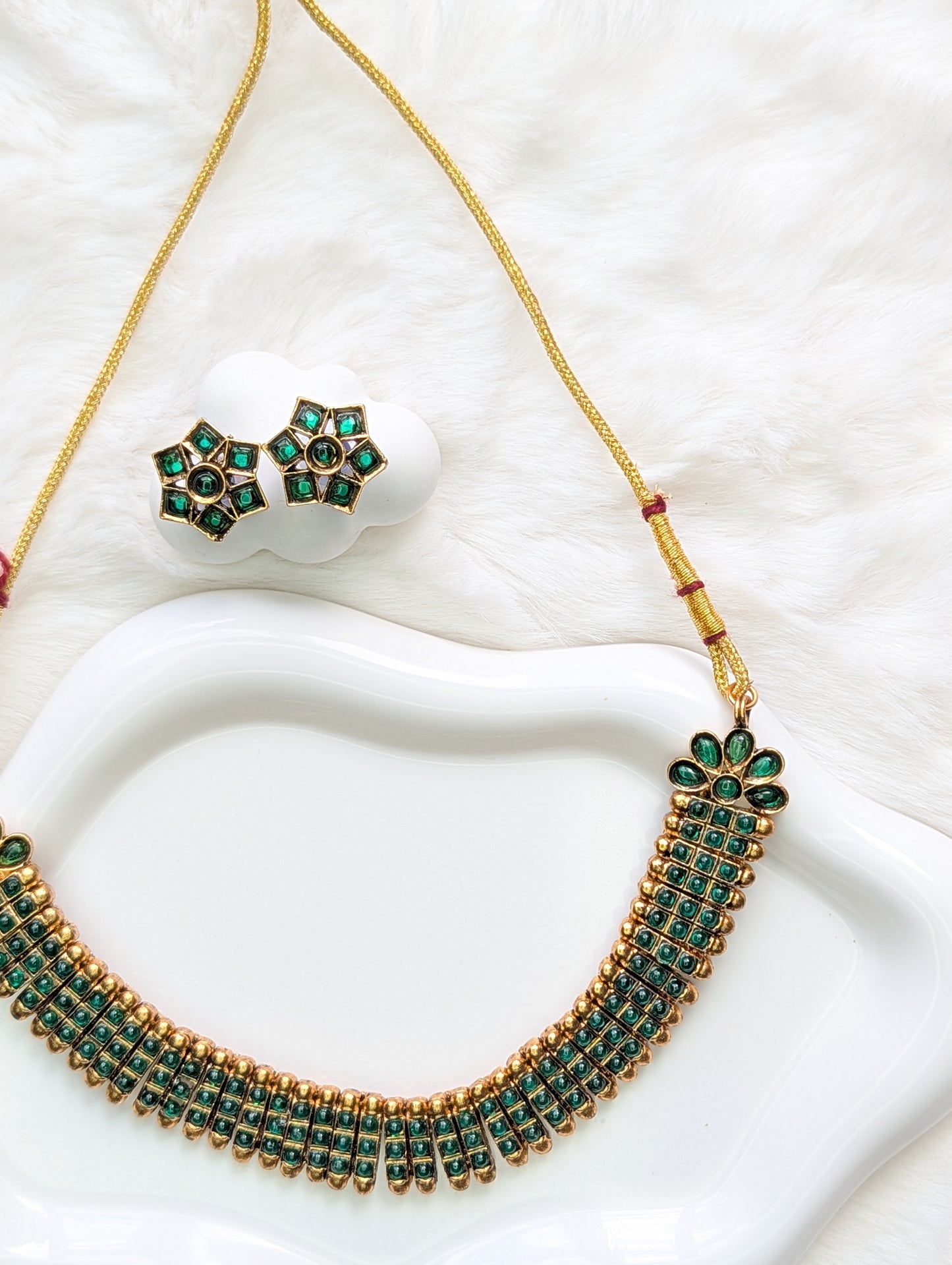 AUR092- Traditional  Necklace and Earring