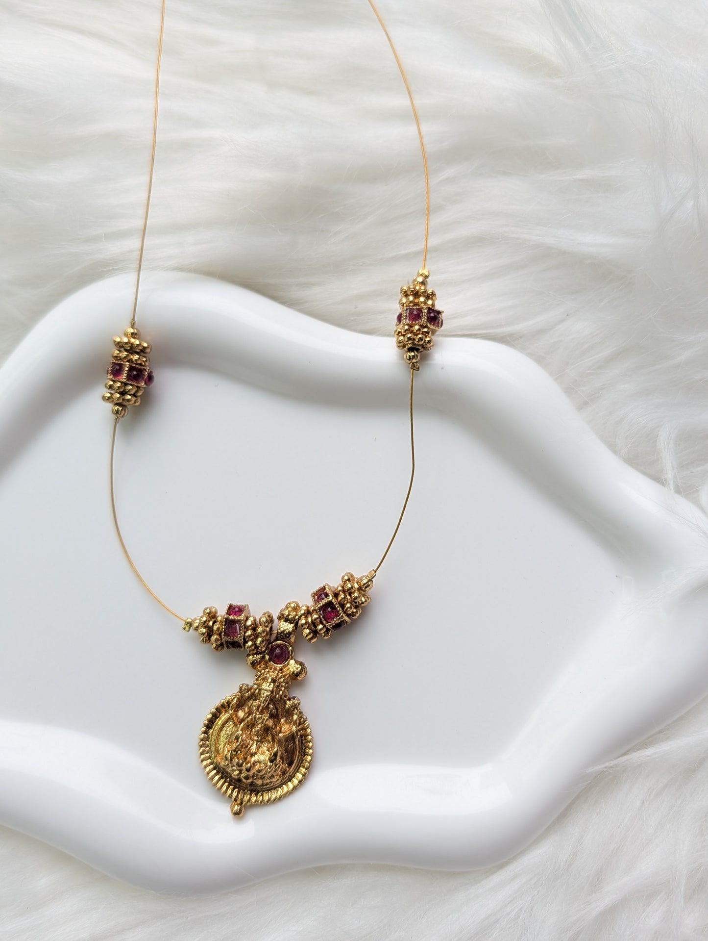 AUR222-  Invisible Devi Pendant Necklace