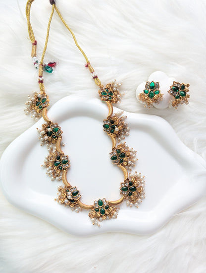 AUR221-  Necklace and Earrings