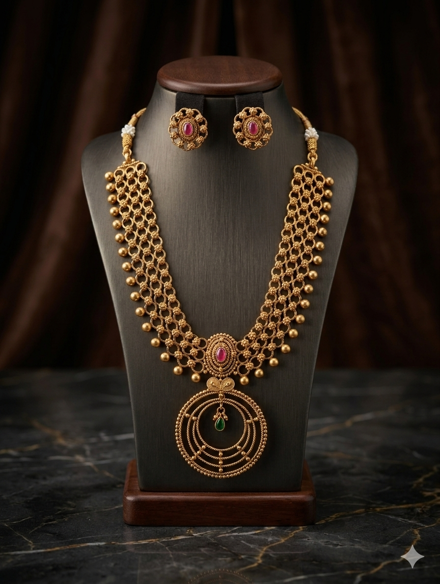 AUR252- Premium Necklace and Earrings Set