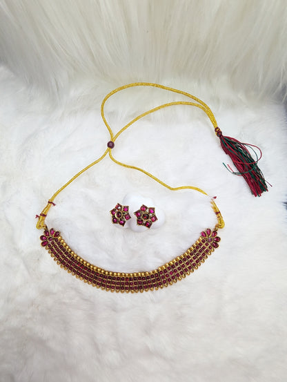 AUR092- Traditional  Necklace and Earring