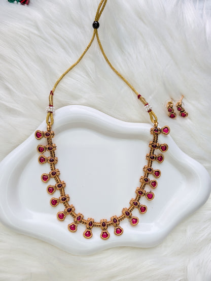 AUR079- Traditional Necklace and Earring