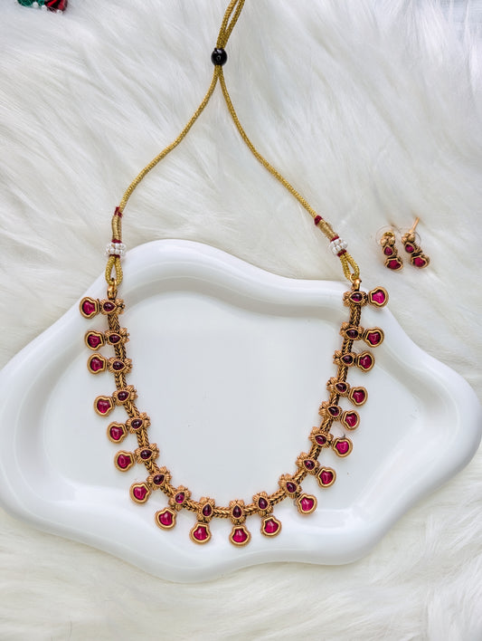AUR079- Traditional Necklace and Earring