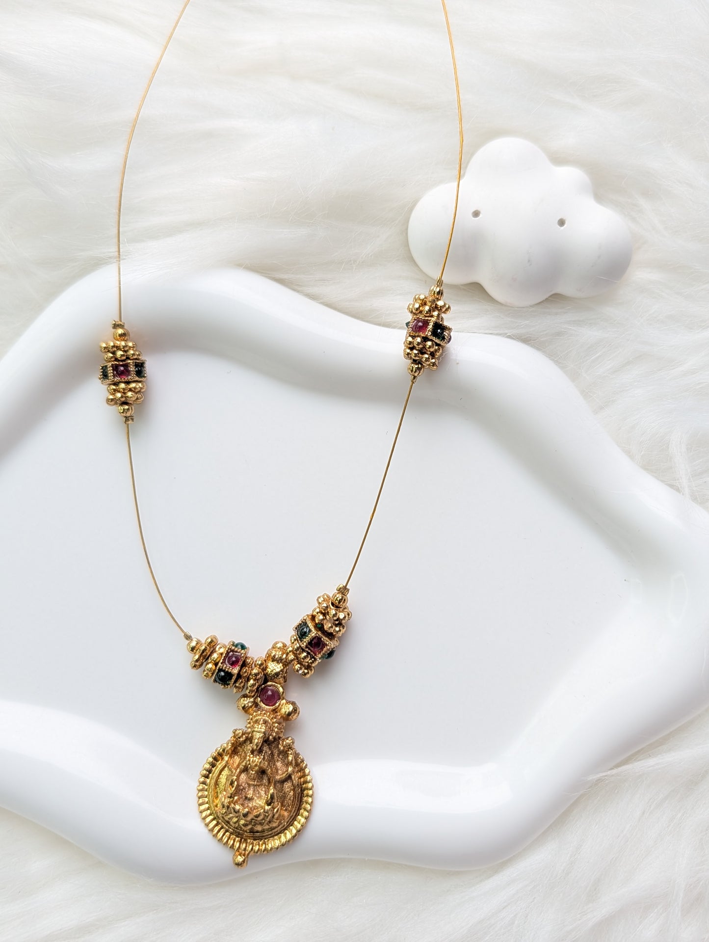 AUR222-  Invisible Devi Pendant Necklace
