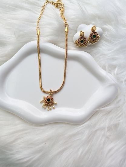AUR220-  Necklace and Earrings