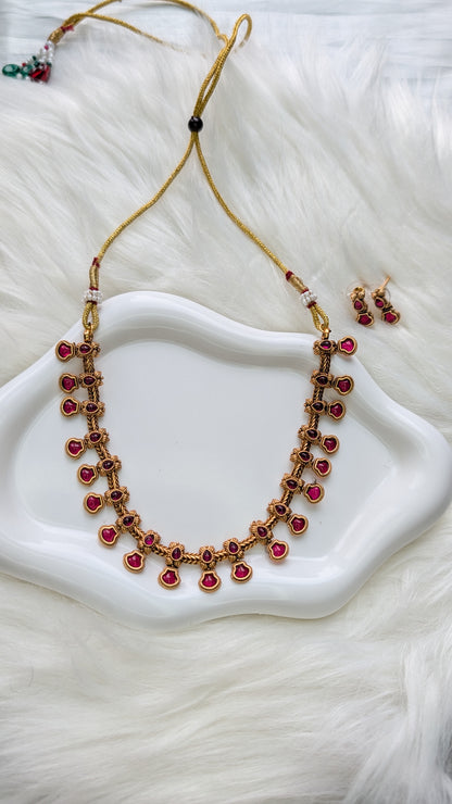 AUR079- Traditional Necklace and Earring