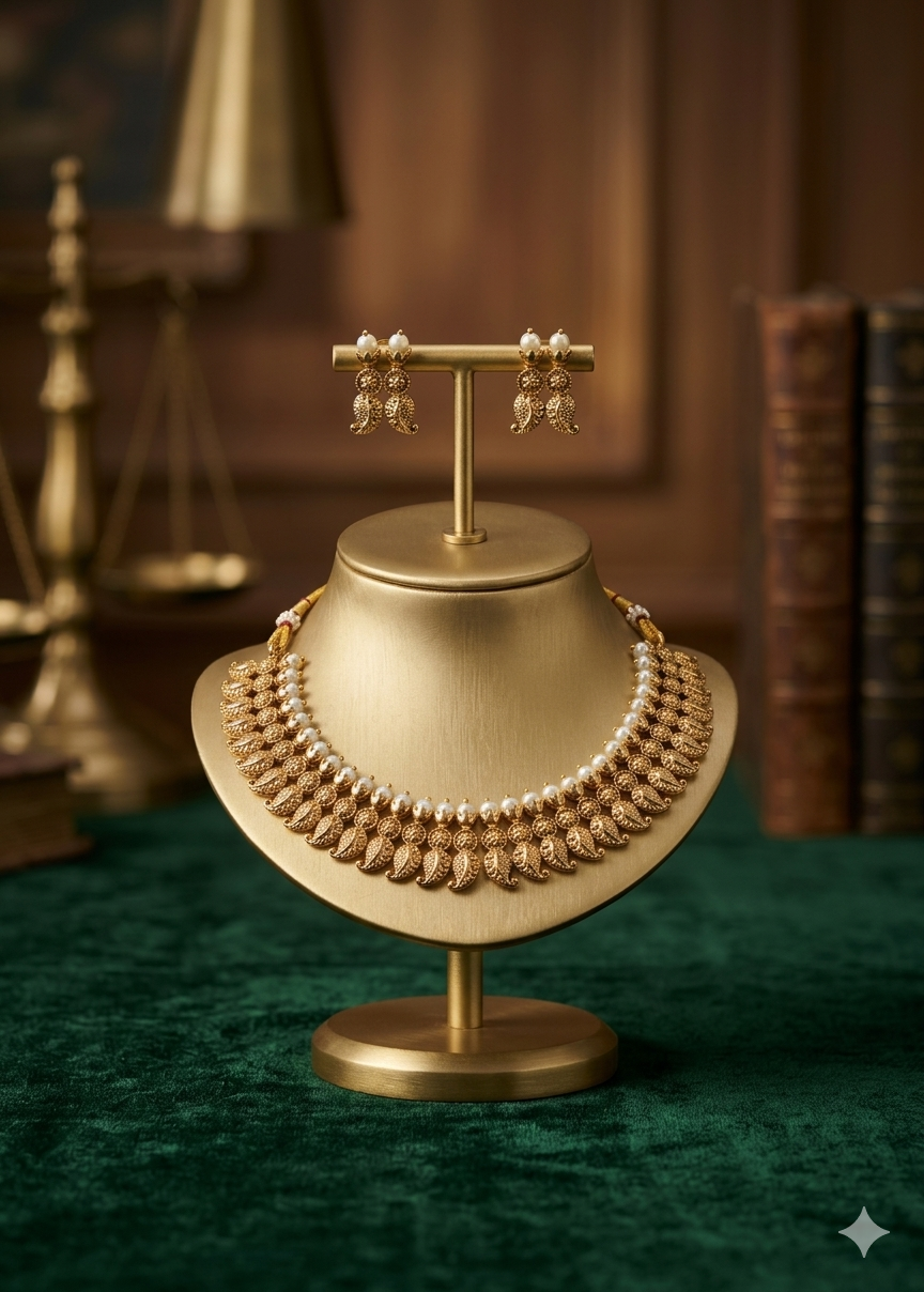 AUR281-  Traditional Necklace and Earrings Set