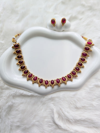 AUR103- Traditional  Necklace and Earring