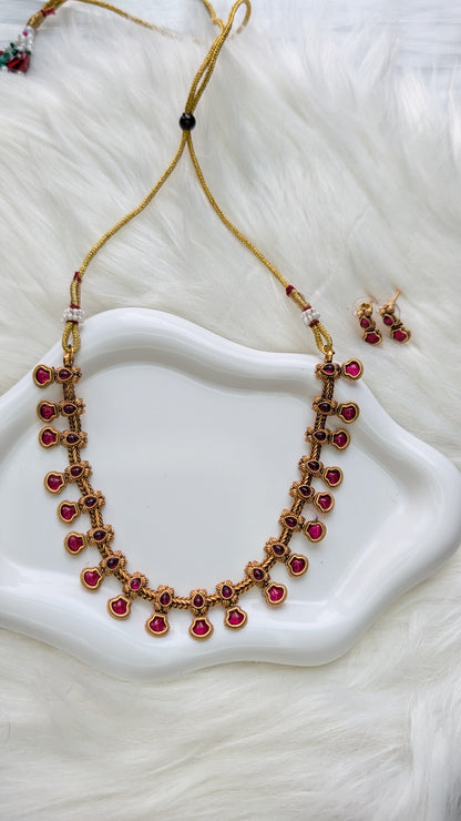 AUR079- Traditional Necklace and Earring