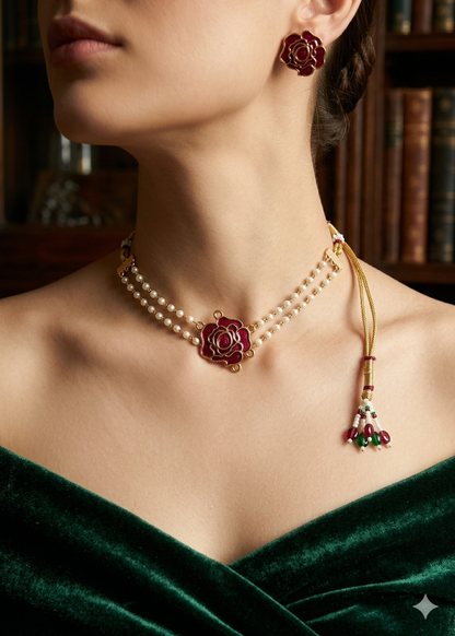 AUR286-    Necklace and Earrings Set