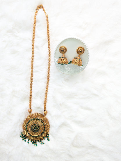 AUR093- Traditional  Necklace and Earring