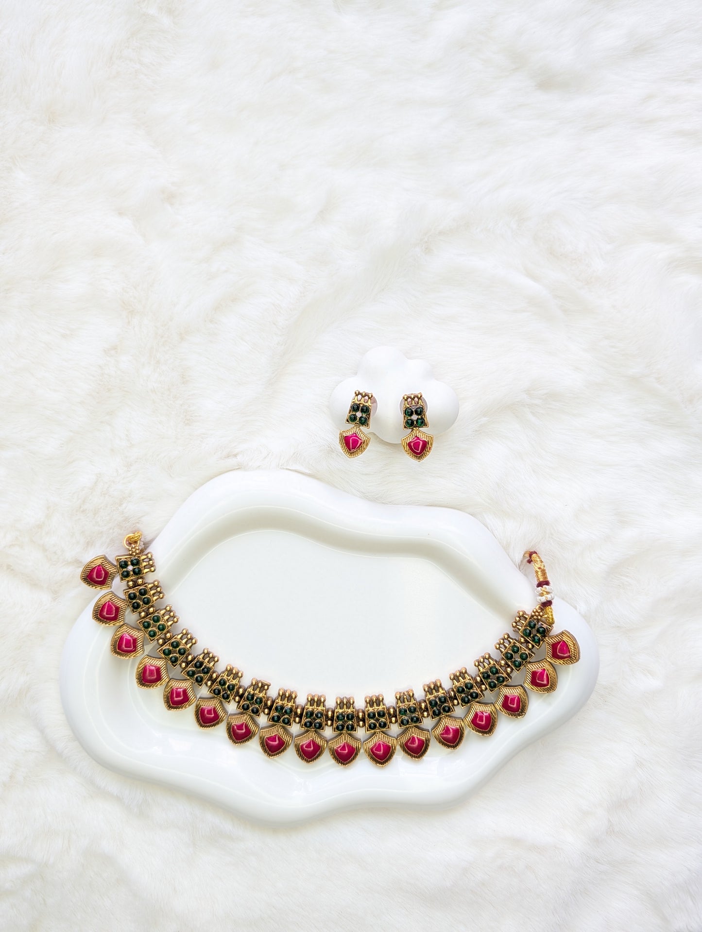 AUR088- Traditional  Necklace and Earring