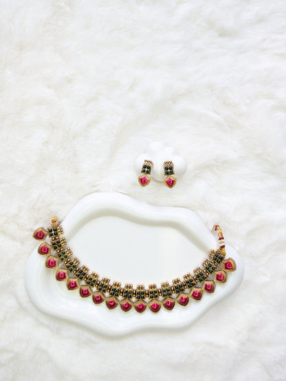 AUR088- Traditional  Necklace and Earring