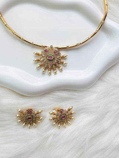 AUR227-   Necklace and Earrings Set