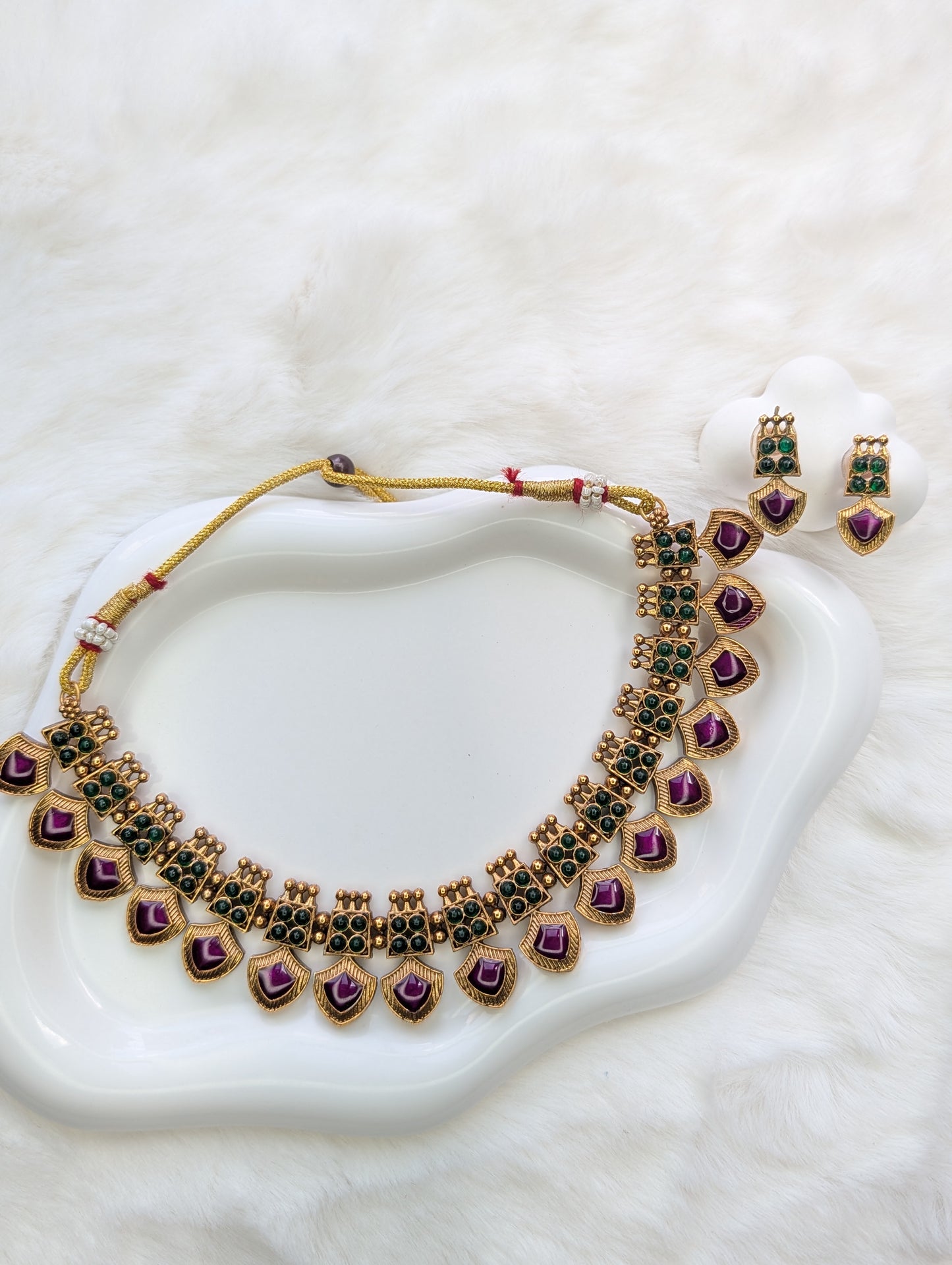AUR088- Traditional  Necklace and Earring