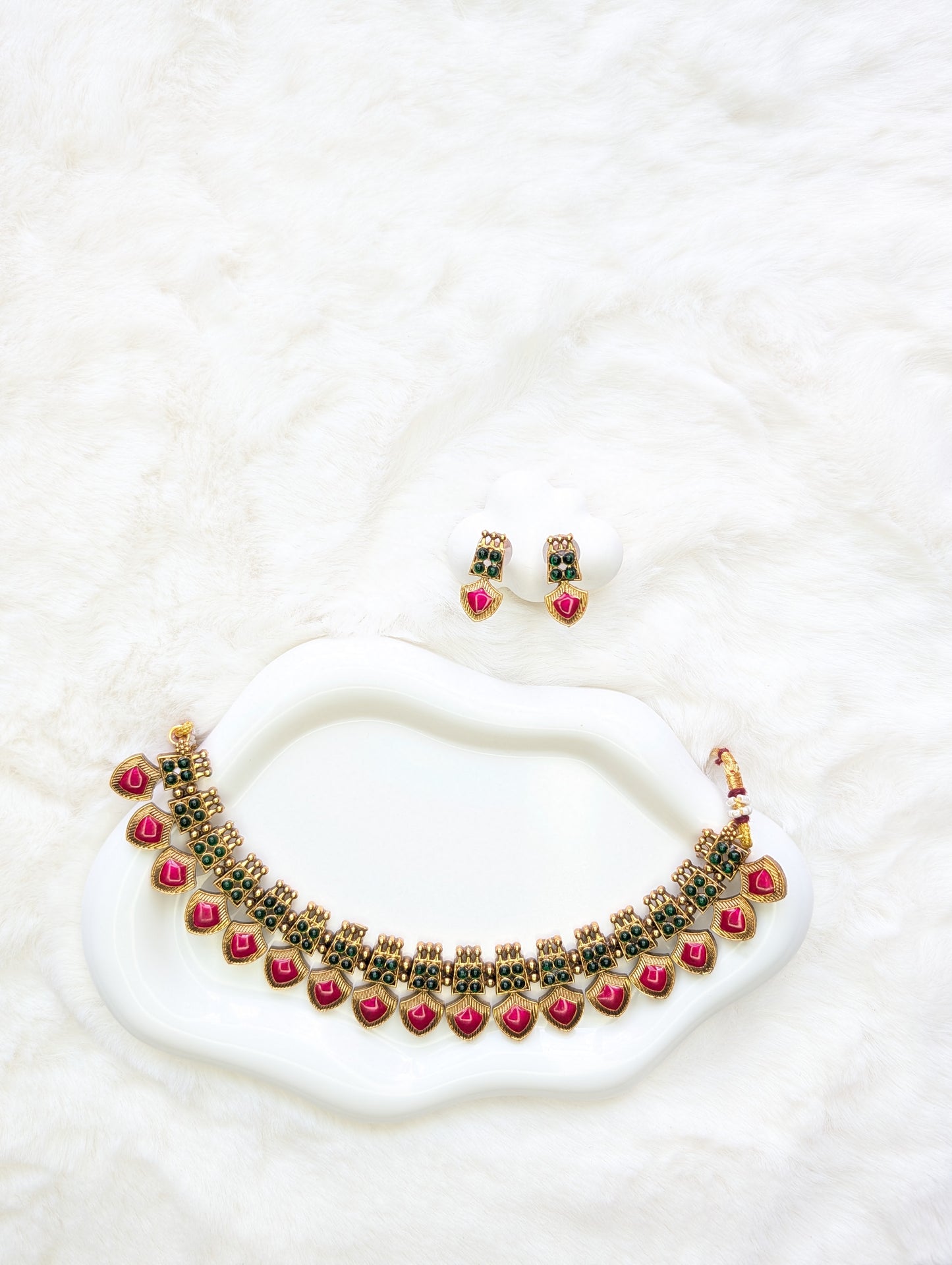 AUR088- Traditional  Necklace and Earring