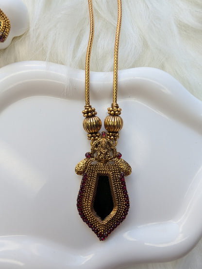 AUR051- Simple Temple Jewelry -Necklace and Earring