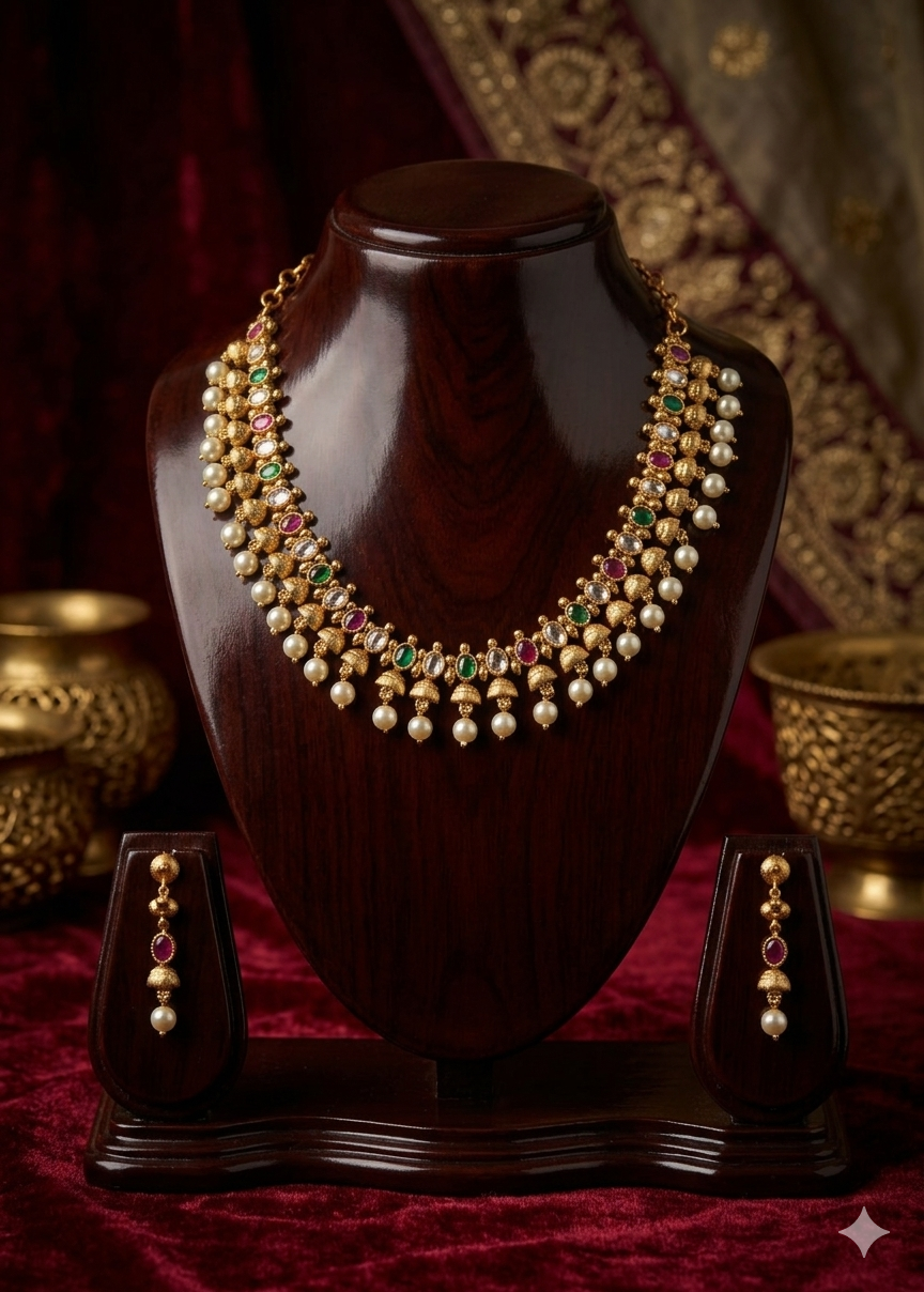 AUR285-   Premium Necklace and Earrings Set