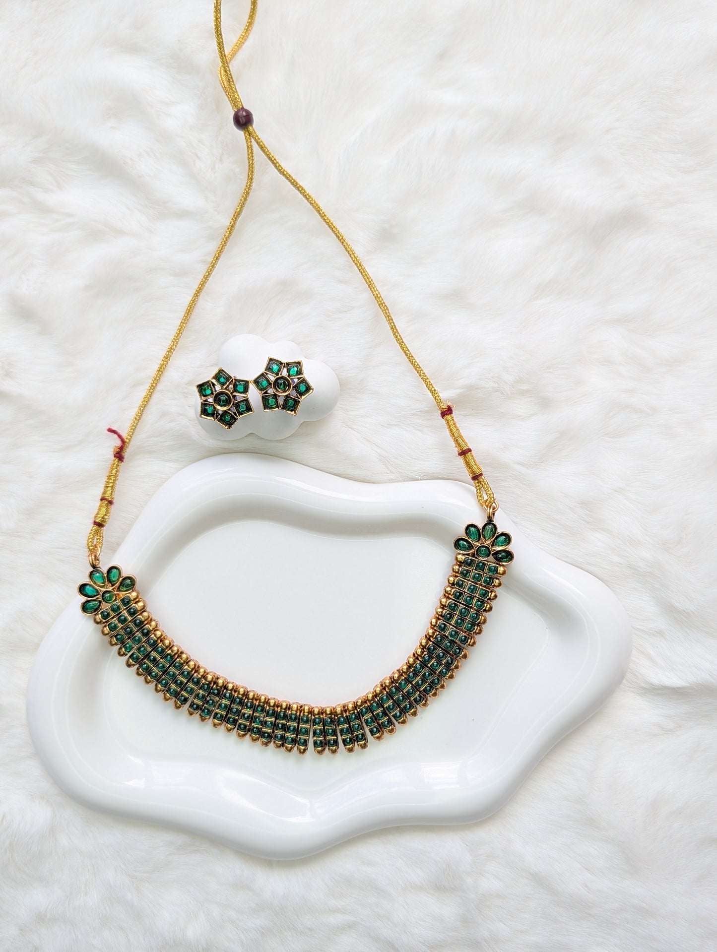 AUR092- Traditional  Necklace and Earring