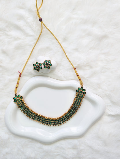AUR092- Traditional  Necklace and Earring